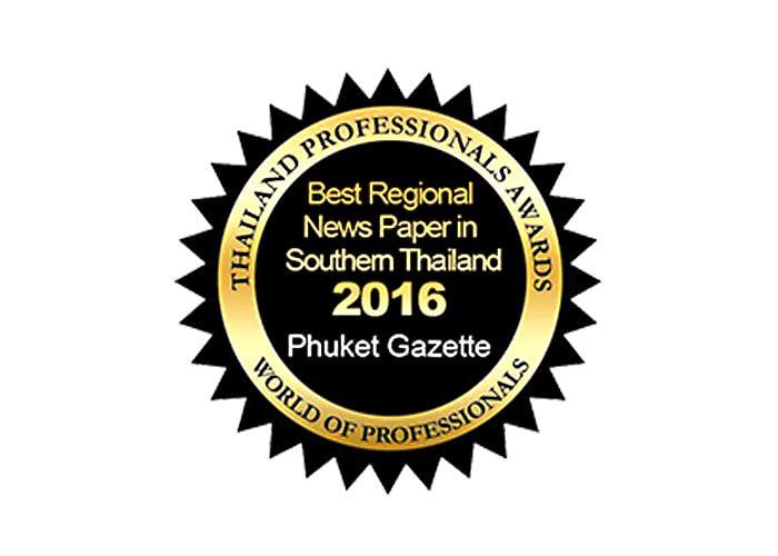 Phuket Gazette bags ‘Best Newspaper in South Thailand’ award