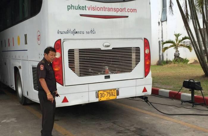 PLTO bans bus bellowing pollution in Phuket