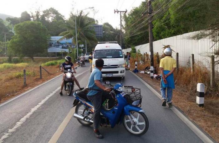 Power pole collision kills rider in Cherng Talay