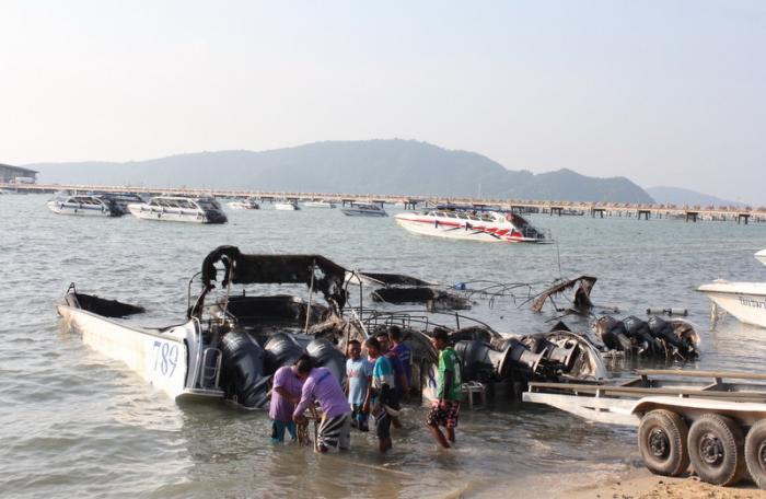 Police suspect arson in Phuket speedboat blaze