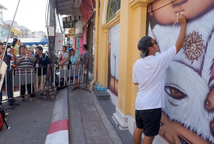 Video report: Removal of controversial Phuket Town mural begins