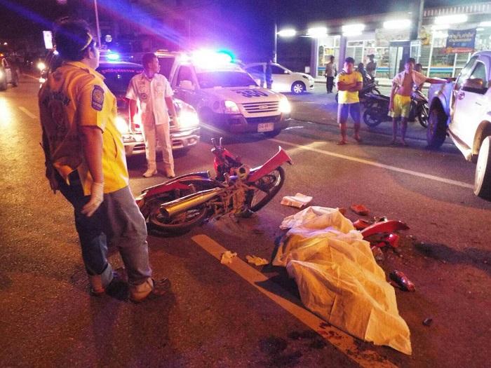 Motorcycle rider killed in collision with U-turning pick-up