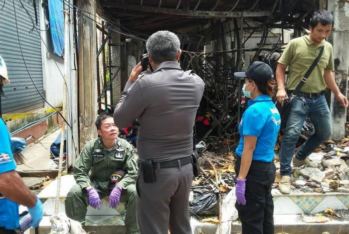 Police recover bomb remnants from scene of Krabi fire