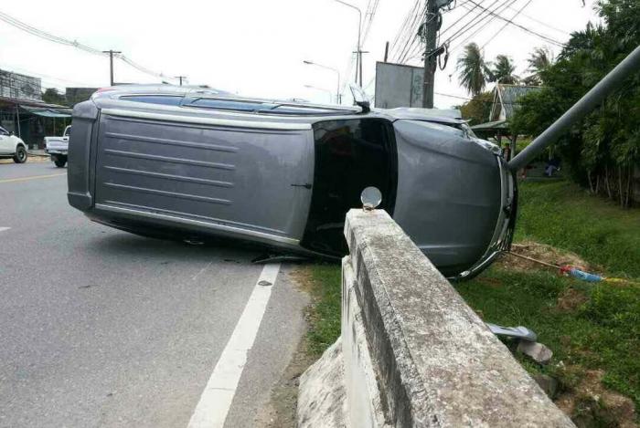 Woman flips car to save jay-walking dog