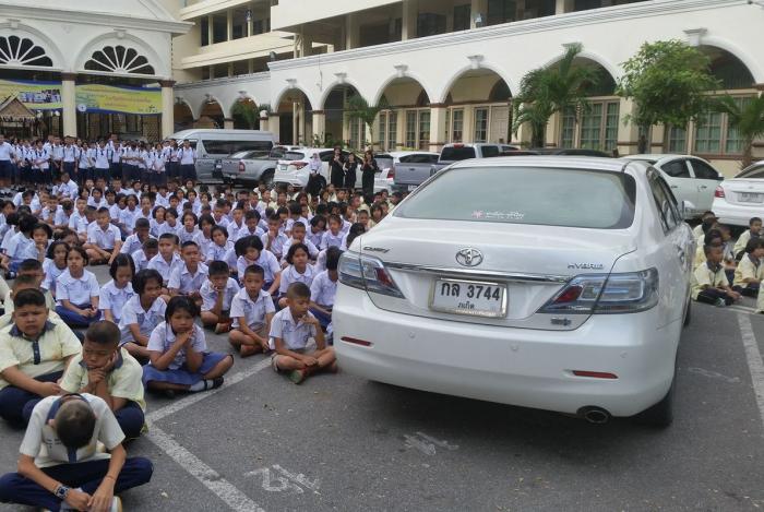 Phuket school assembly disrupted by parked car