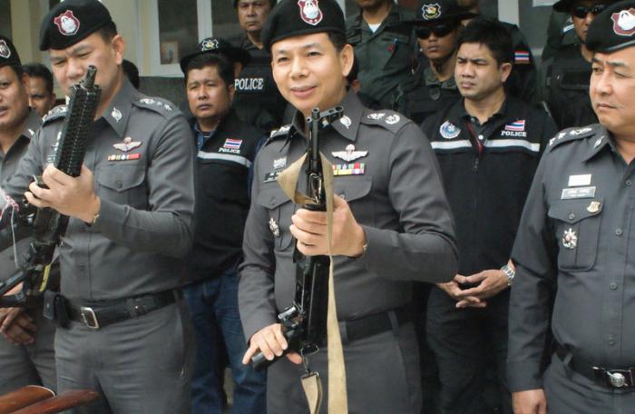 Krabi police crack down on drug network; nab weapons, pills