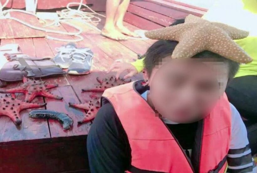 Thai tourist apologizes for starfish selfie, tour guide fined