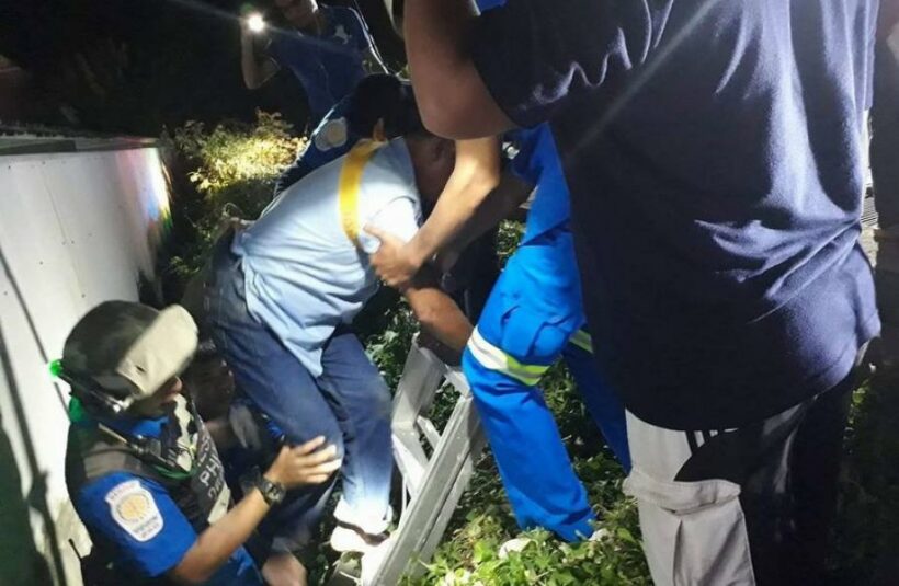 Drunk man rescued from ditch at Phuket Bus Terminal