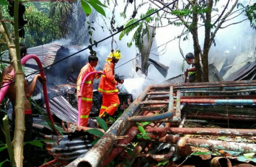 Five houses burned down in two Phuket fires