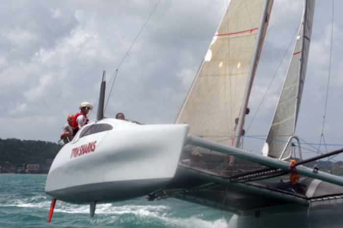 Twin Sharks turns turtle, to rejoin regatta racing tomorrow