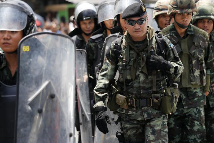 Troops deployed in Bangkok to counter anti-coup protesters