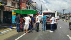 Don't walk and talk. Woman gets stuck in drain. | News by Thaiger