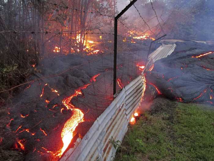 Lava flow from volcano incinerates home on Hawaii’s Big Island