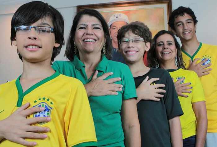 Brazilian family cross extra fingers for sixth World Cup