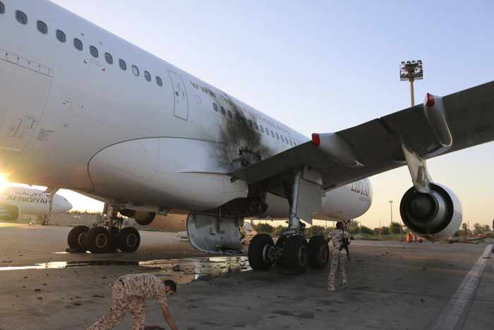 Libyan air controllers strike to protest airport shelling