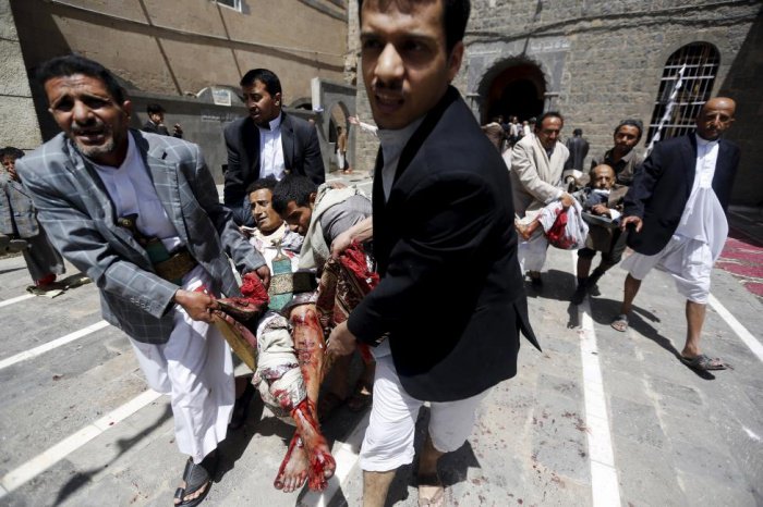 Yemen mosque suicide bomb attacks leave 137 dead