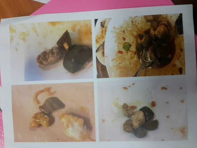 Rocks ain’t clams! Phuket man complains after finding stones in his seafood.