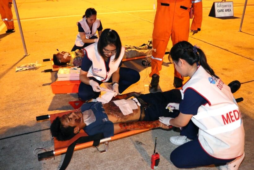 Emergency simulation at Phuket International Airport