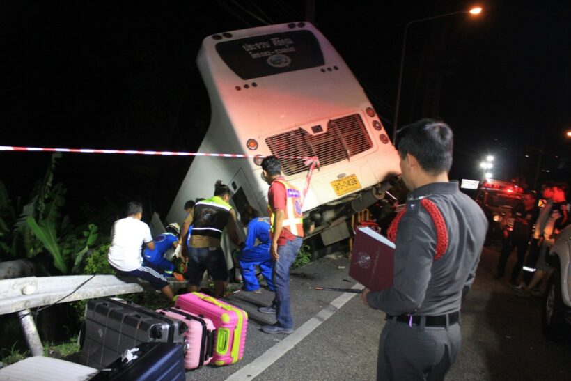 Two in serious condition following bus crash on Patong Hill