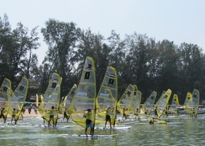 World-class windsurfers set off on 100km rally