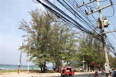 Karon Beach power lines going underground