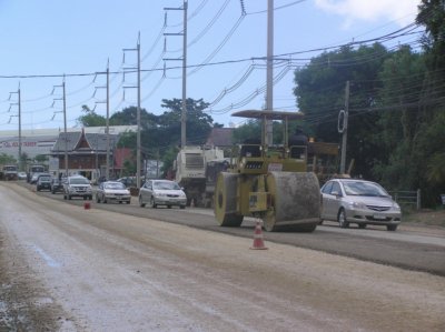 Road widening causing traffic delays