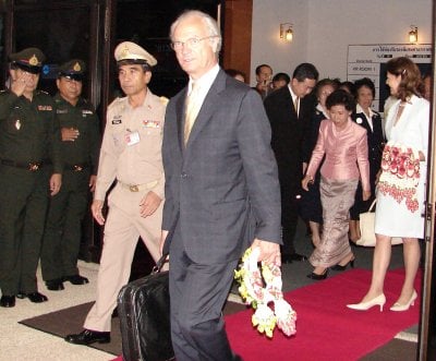 Swedish royals arrive in Phuket
