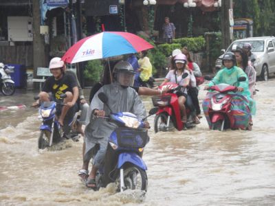 Patong floods in downpours