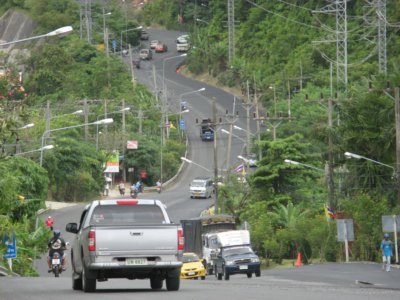 Patong Hill road being resurfaced