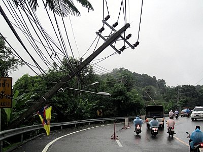 Phuket officials assess Patong Hill landslide damage