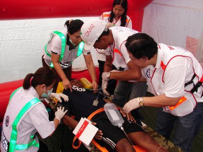 Phuket DMAT teams take on Japan, Korea in disaster rescue face-off