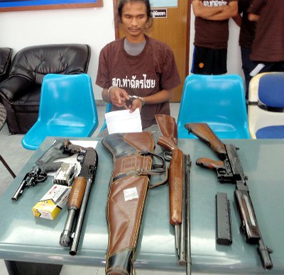 Machine gun seized in Phuket meth raid