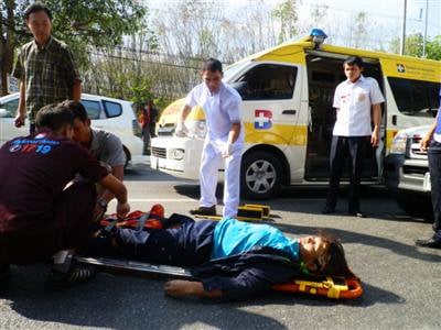 Two rushed to hospital after separate accidents in Phuket