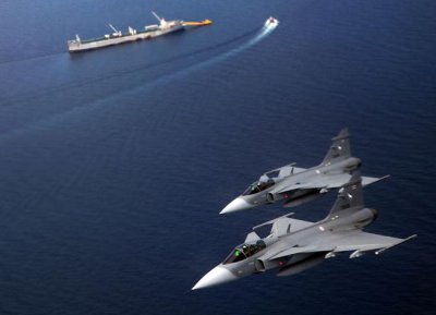 Swedish Gripen jet fighters in tests over Phuket