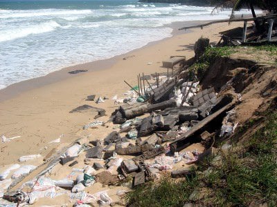 Phuket monsoon surf batters sea wall to pieces