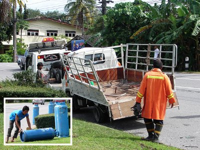 Phuket truck accident: 45 gas cylinders hit the road