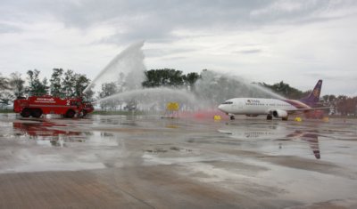 Air crash simulation at Phuket Airport