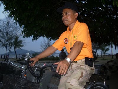 Phuket’s orange bike guard arrives