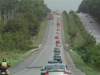 Porsches powering to Phuket