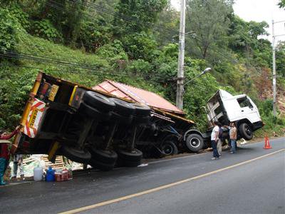 Deliberate truck crash in Phuket