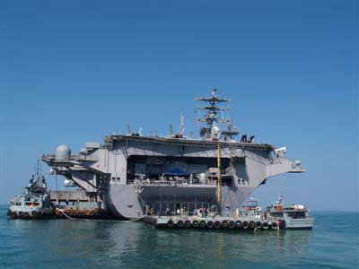 USS Nimitz arrives in Phuket