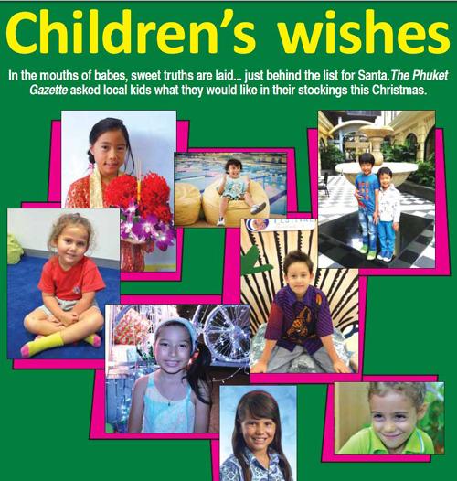 Phuket Lifestyle: Children’s Christmas wishes