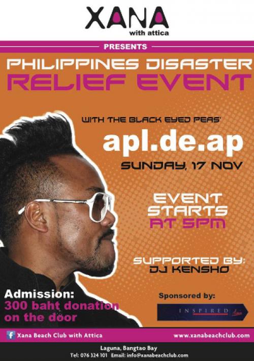 Black Eyed Peas’ rapper throws down beats for Philippines charity event this Sunday