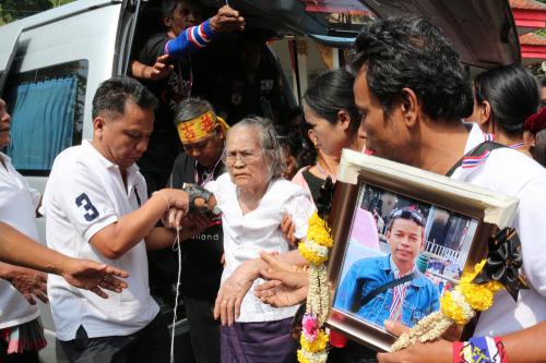 Emotions run high at Phuket protest hero’s funeral