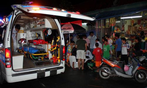 Phuket flower-seller caught in drain