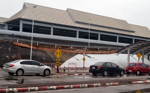 Road collapse at Krabi Airport domestic terminal