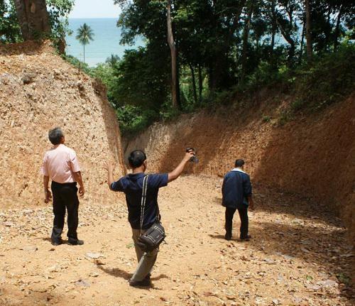 Steep road construction investigated, locals fear landslides across the bay from Phuket