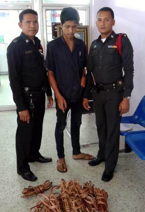 Copper thief copped at Phuket checkpoint