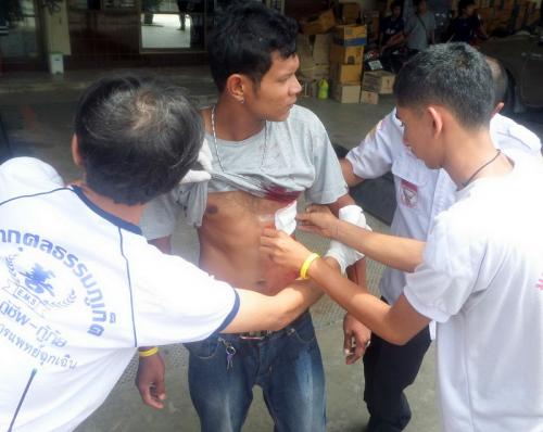 Burmese man slashed in Phuket gas pump fracas