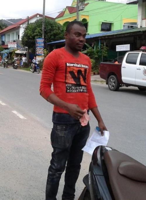 Nigerian tourist attacked and robbed of his rented motorbike